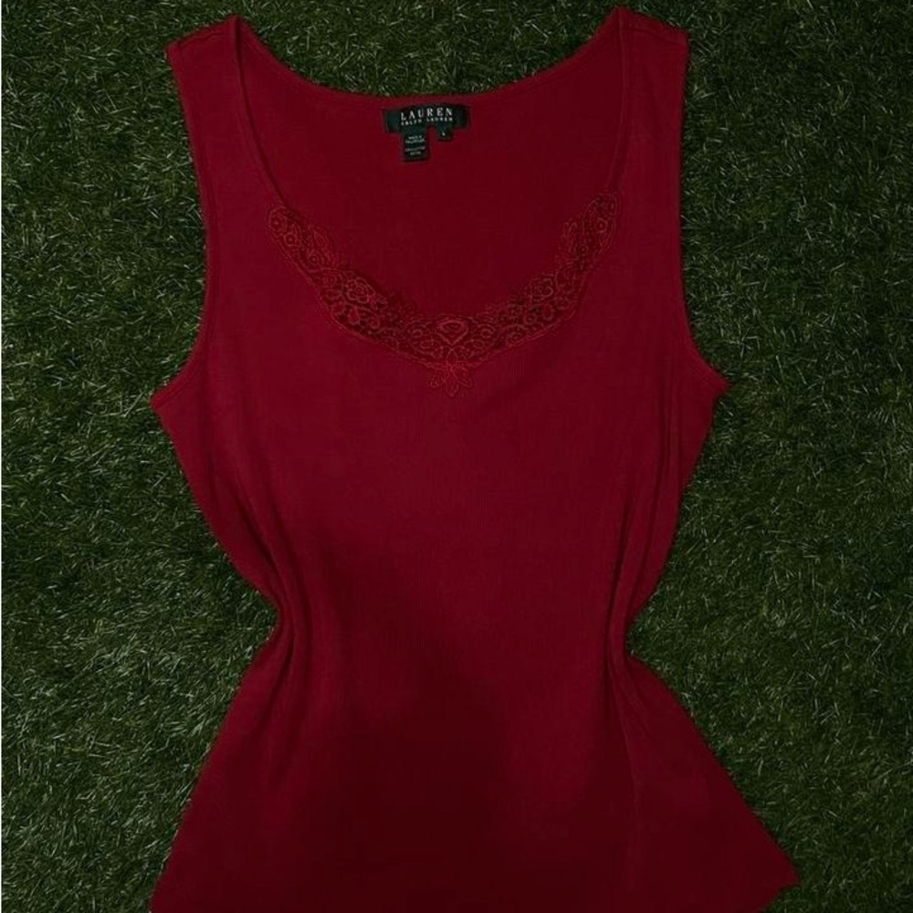 Ralph Lauren Deep Red Tank Top